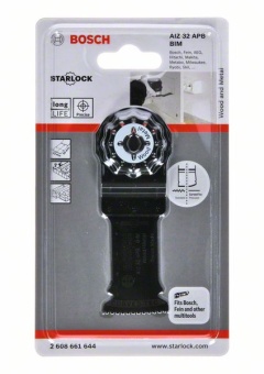 Пилка STARLOCK для резака/реноватора Bosch BIM AIZ 28 EB Wood and Metal 50 x 28 mm 2608661644 ( 2.608.661.644)
